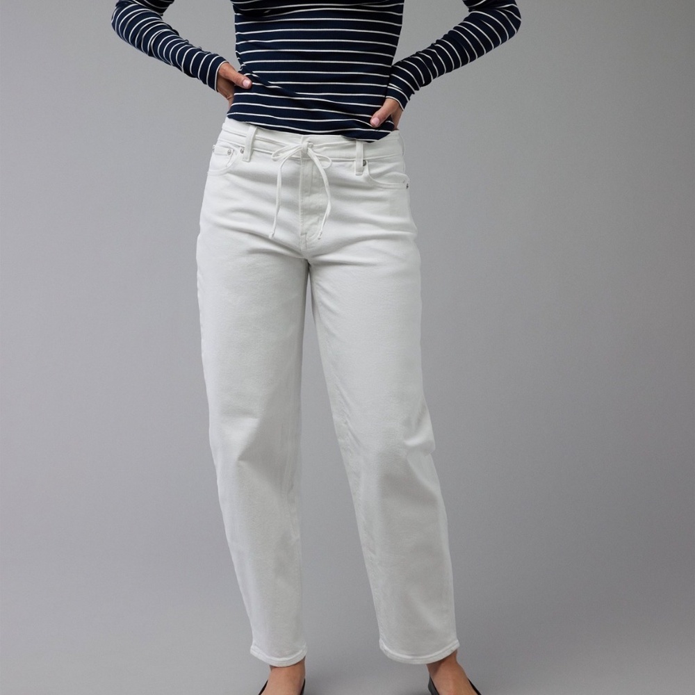 American Eagle Outfitters White Wide Leg Pants - Picture 4 of 12